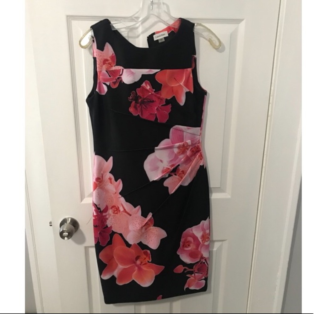 Calvin Klein floral midi dress